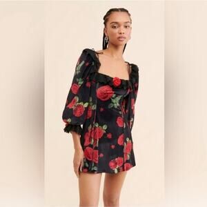 For Love & Lemons Yara Velvet Dress